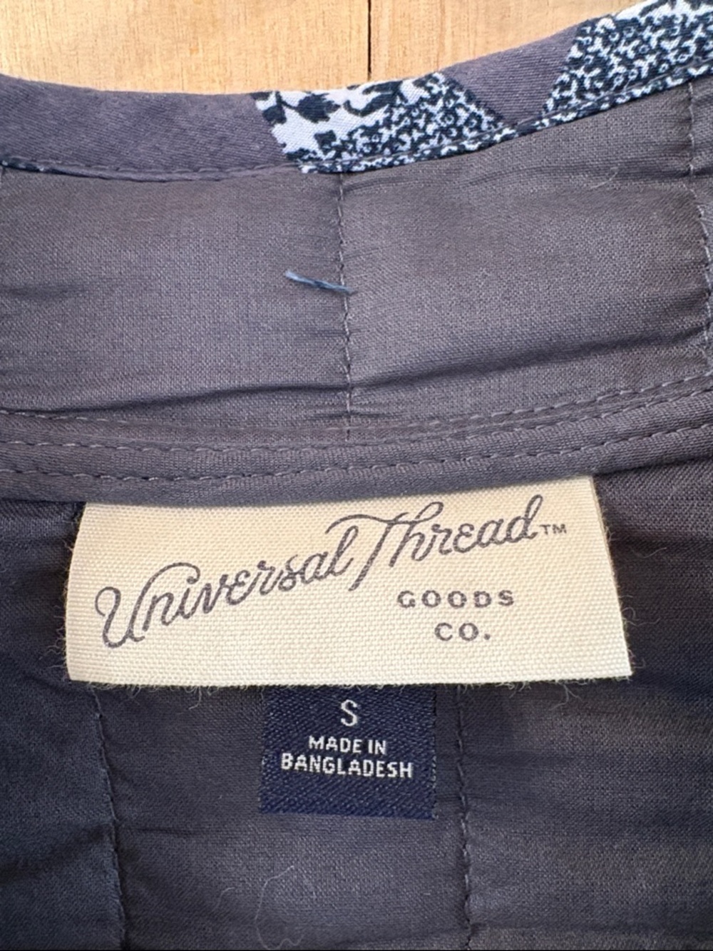 Quilt Patterned Jacket - Blue - Picture 2 of 3